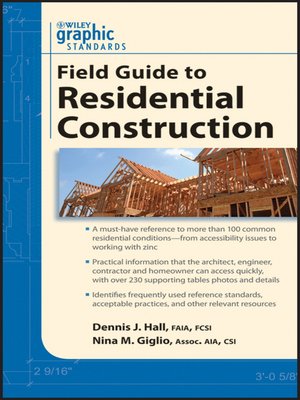cover image of Graphic Standards Field Guide to Residential Construction